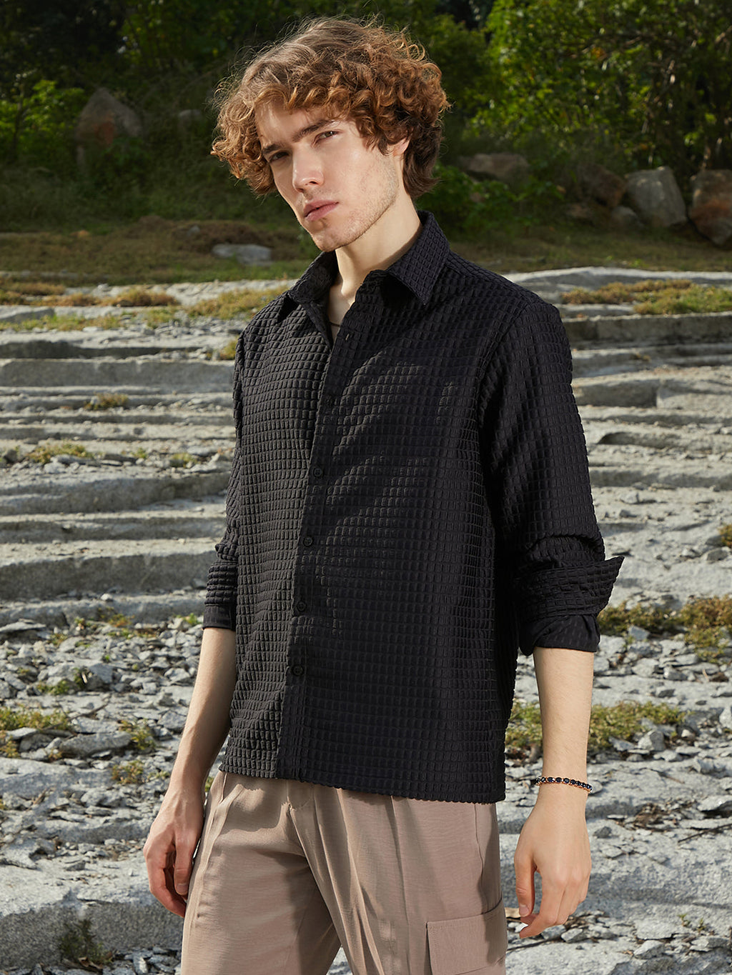 Quad-Tactile Oversized Shirt