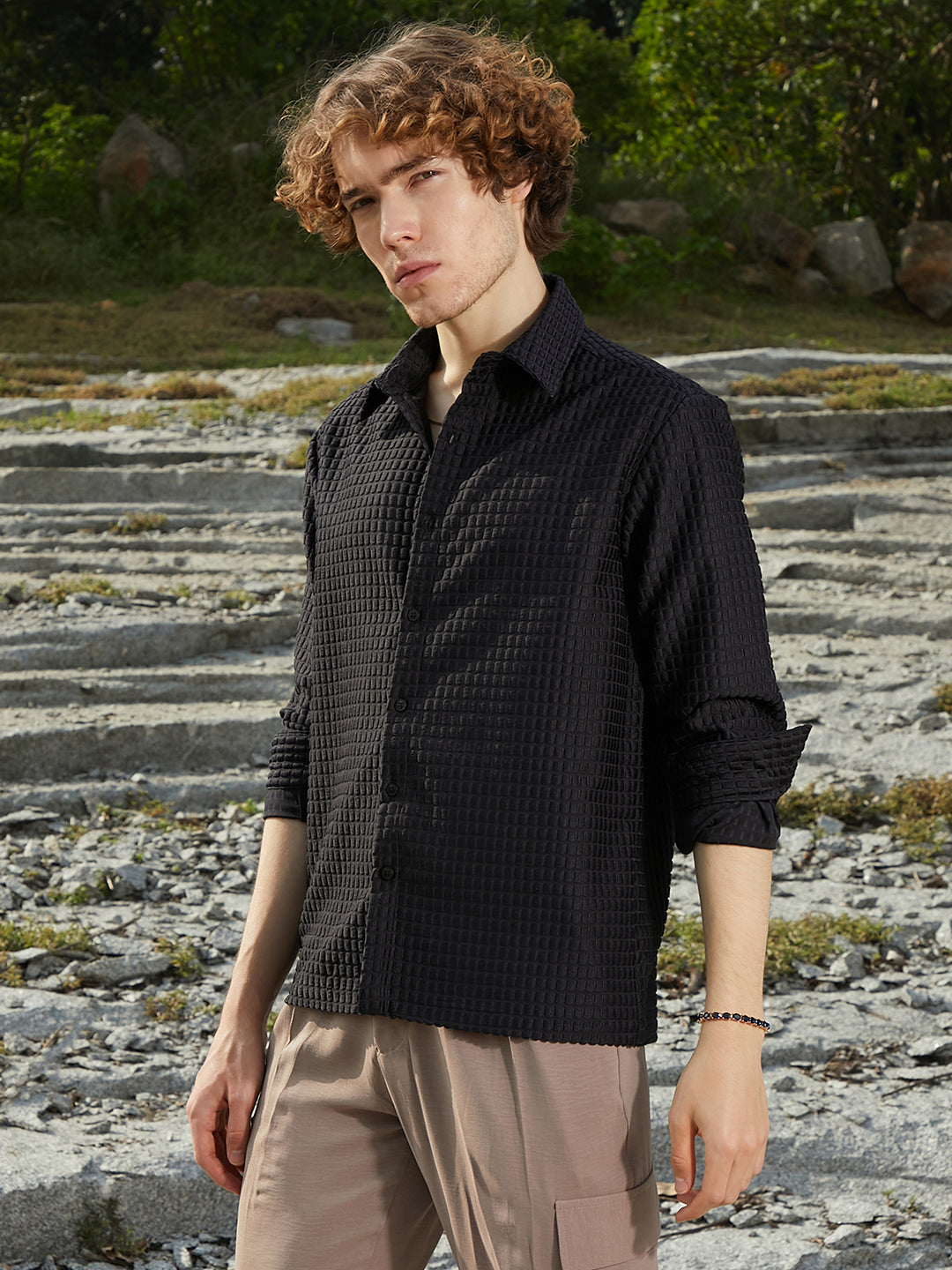 Quad-Tactile Oversized Shirt