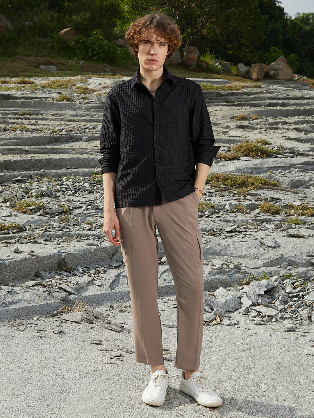 Quad-Tactile Oversized Shirt