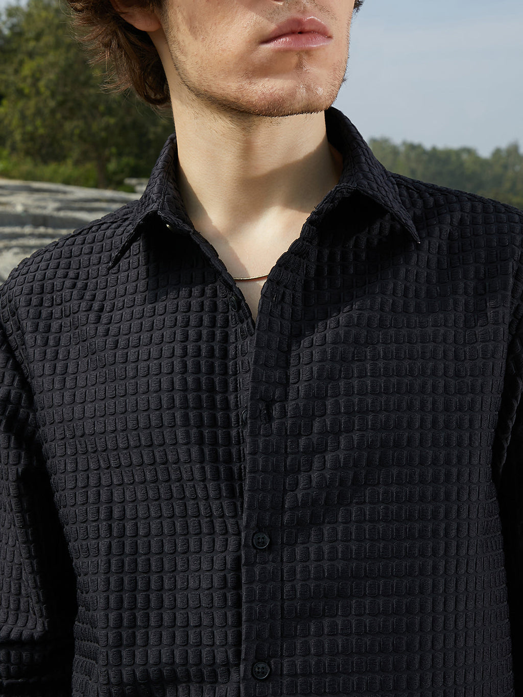 Quad-Tactile Oversized Shirt