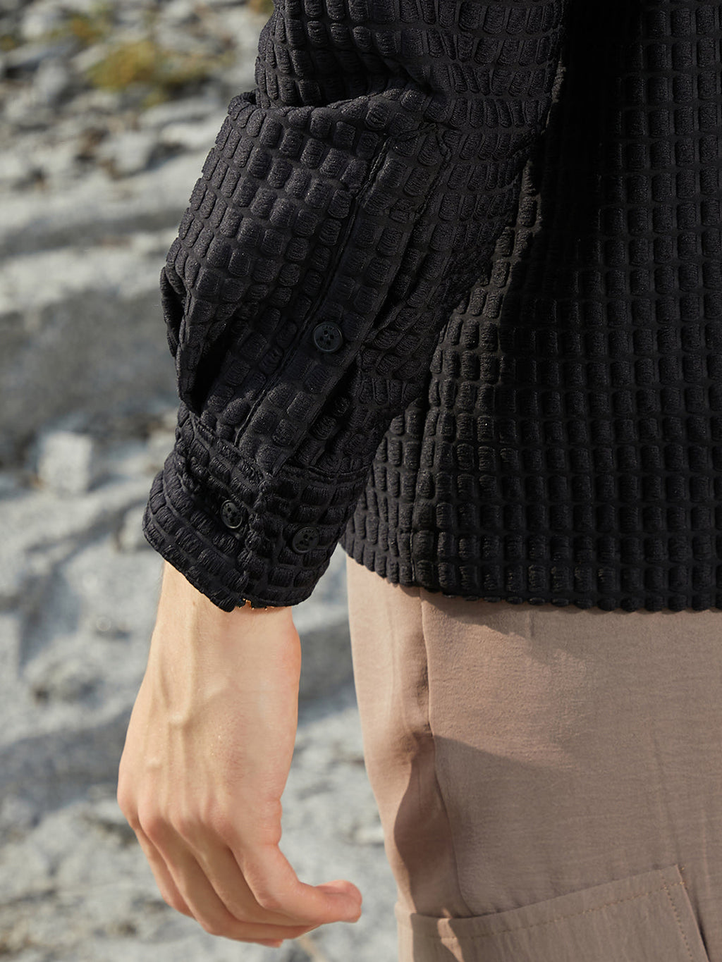 Quad-Tactile Oversized Shirt