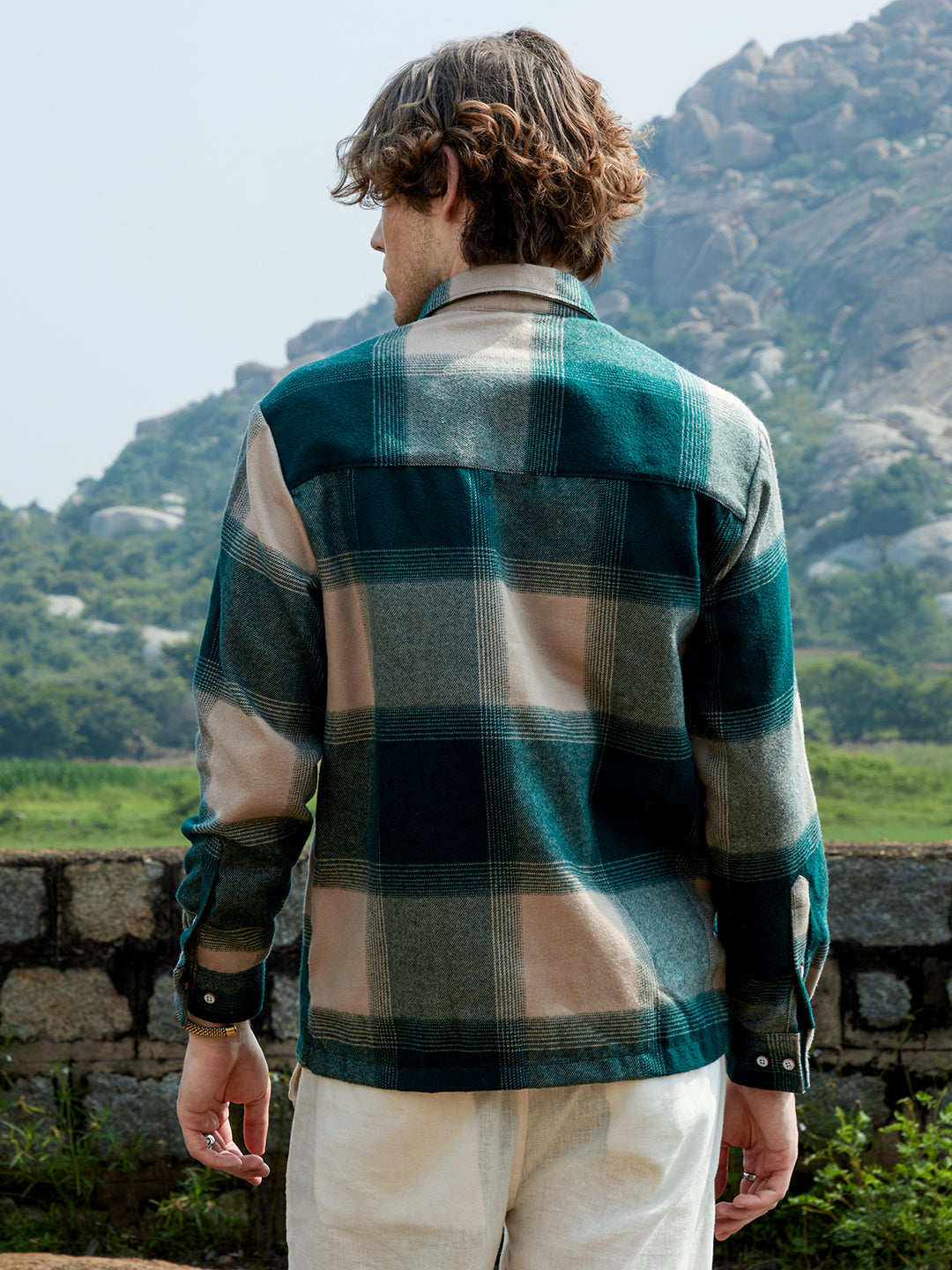 Vignette-Checkered Oversized Shirt