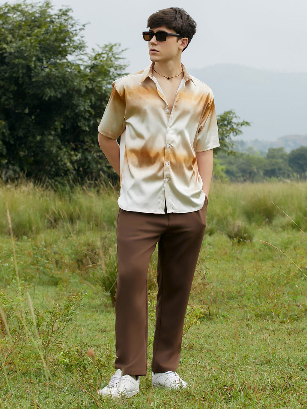 Ombre Sheen Oversized Shirt