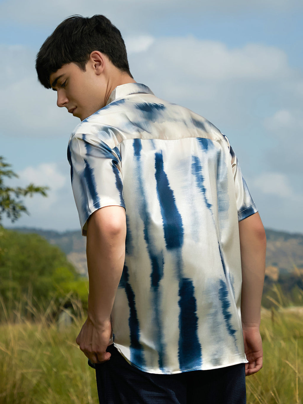 Ombre Sheen Oversized Shirt