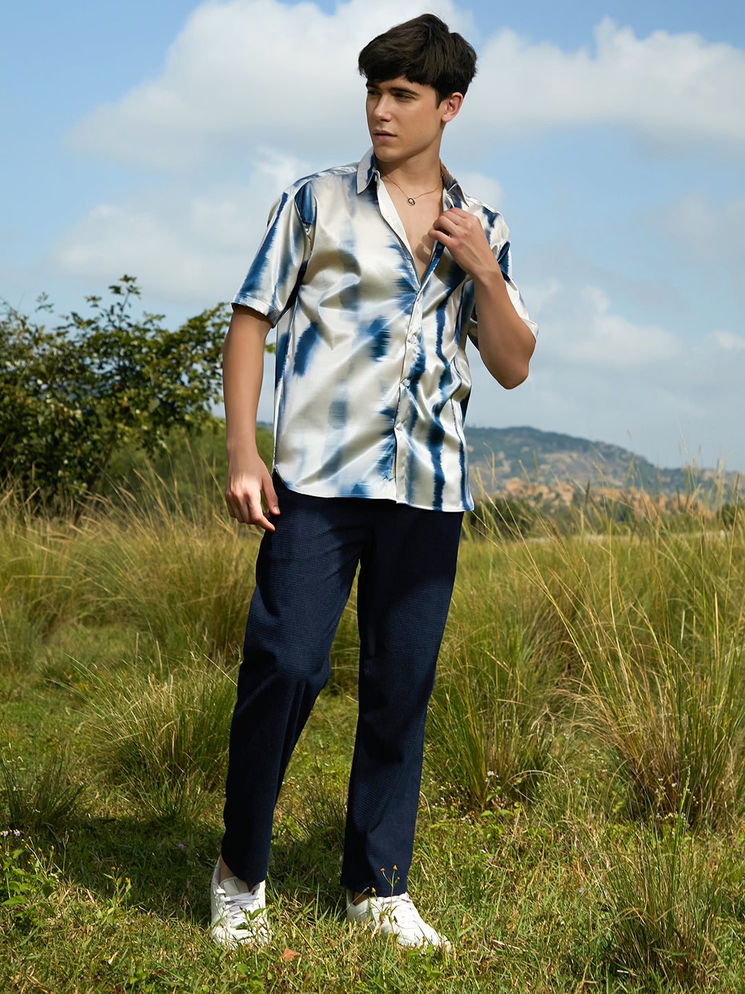 Ombre Sheen Oversized Shirt