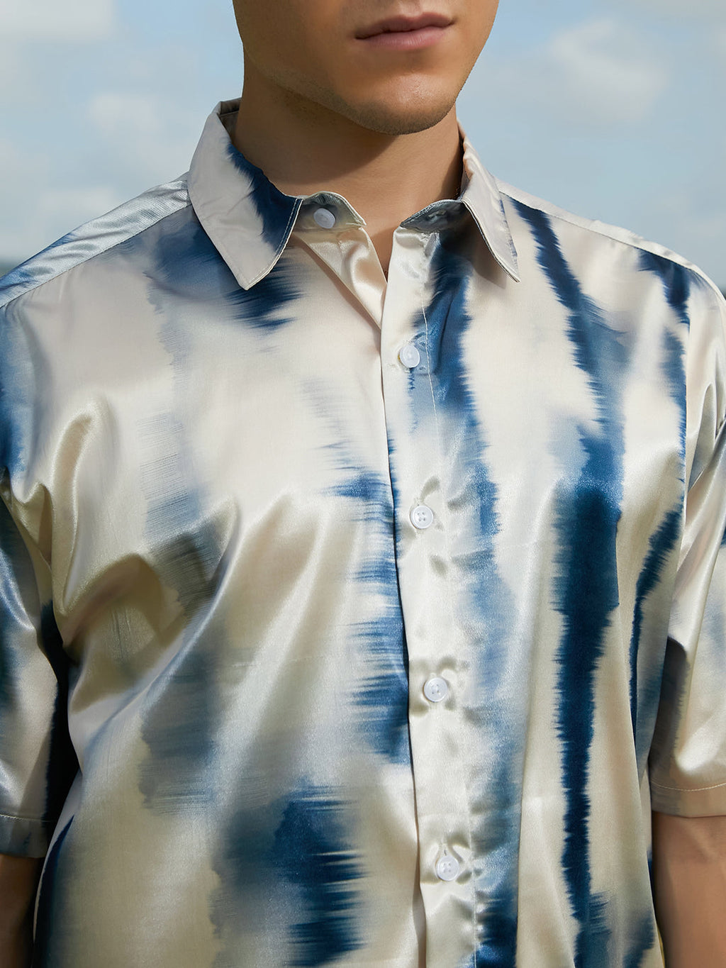 Ombre Sheen Oversized Shirt