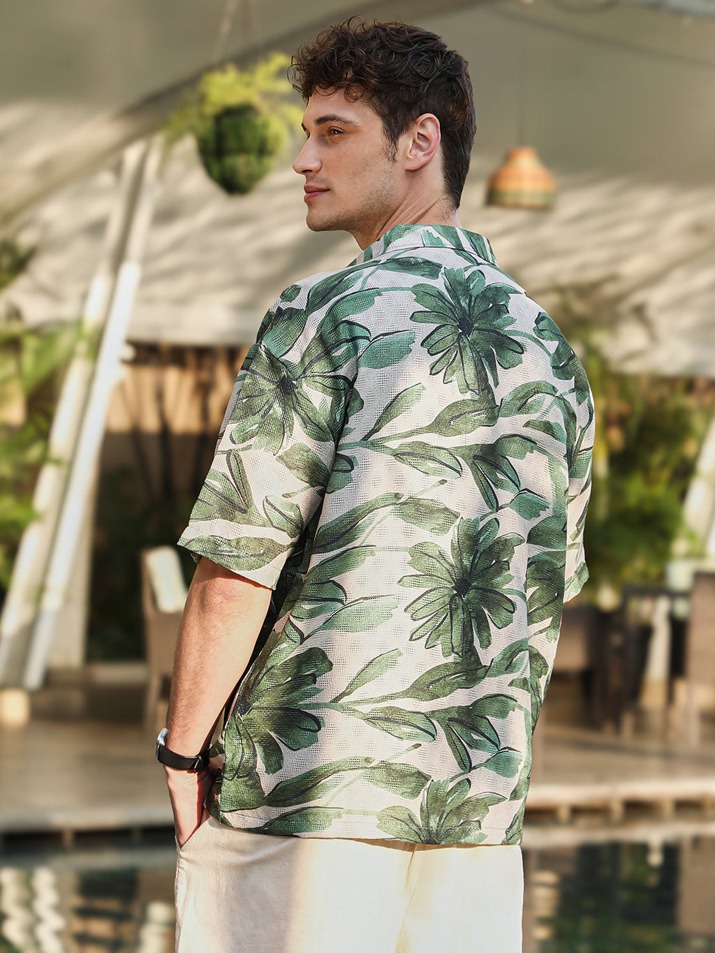 Flora-Stroke Oversized Shirt