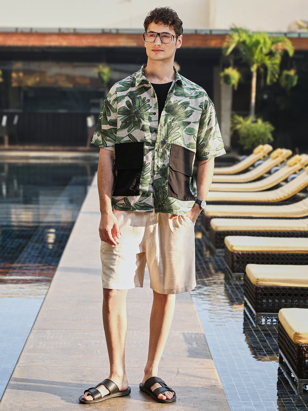 Flora-Stroke Oversized Shirt