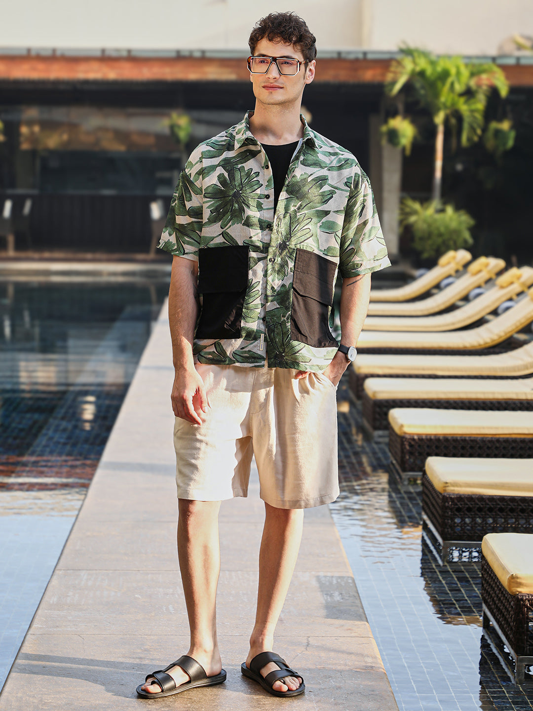 Flora-Stroke Oversized Shirt