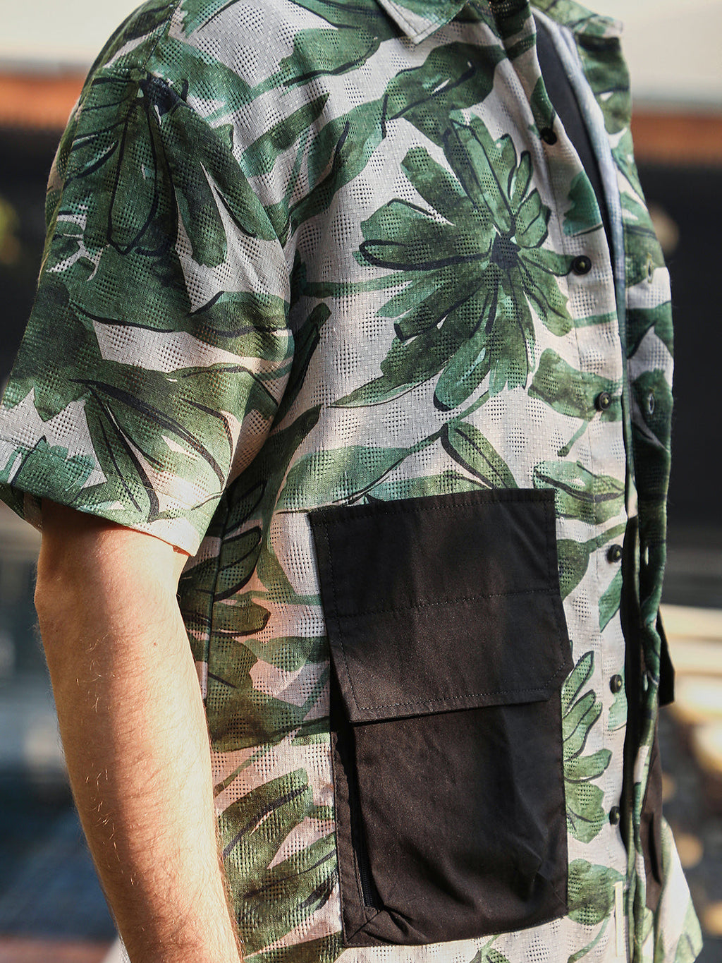 Flora-Stroke Oversized Shirt