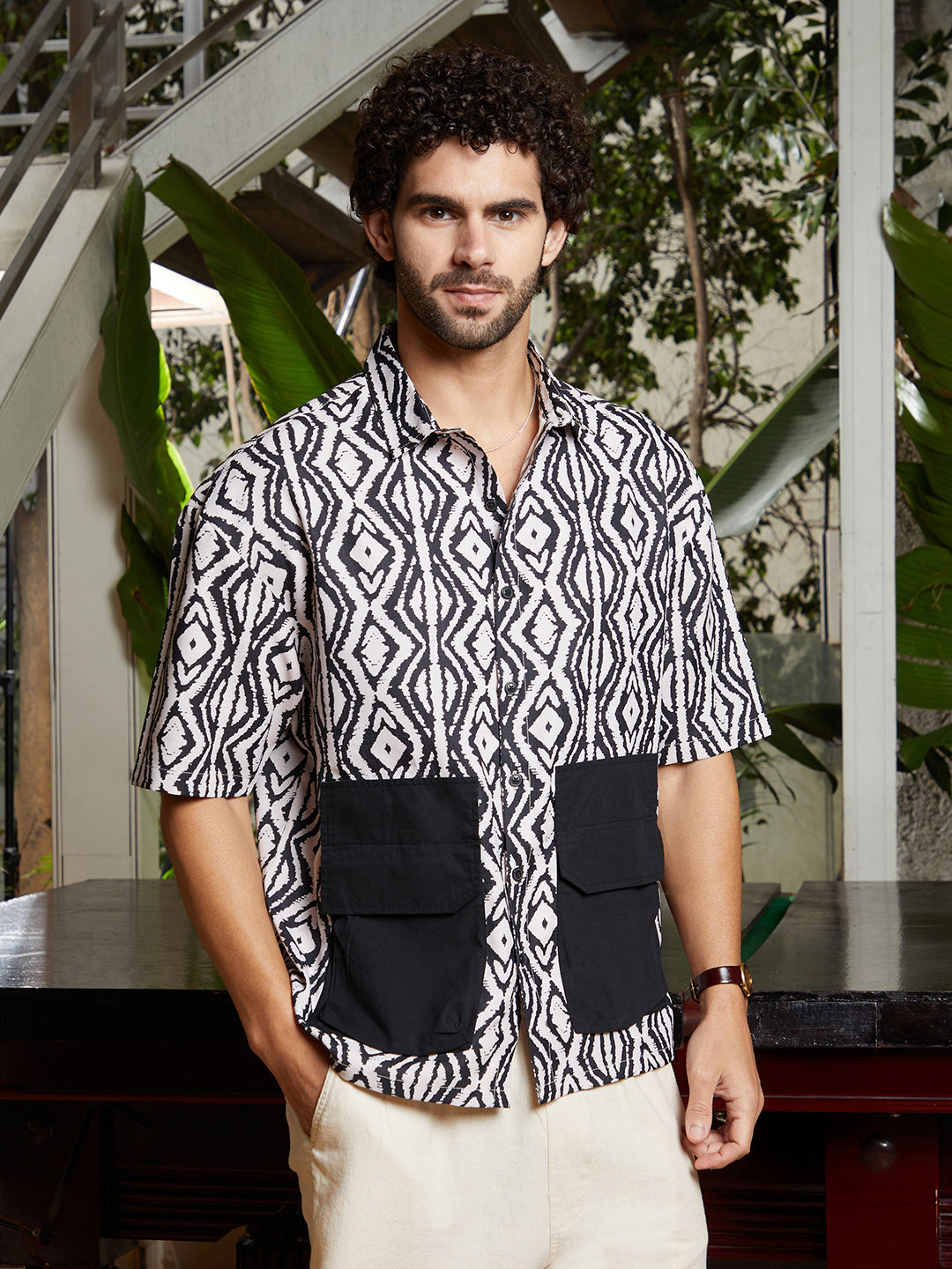 Indie-Utility Oversized Shirt