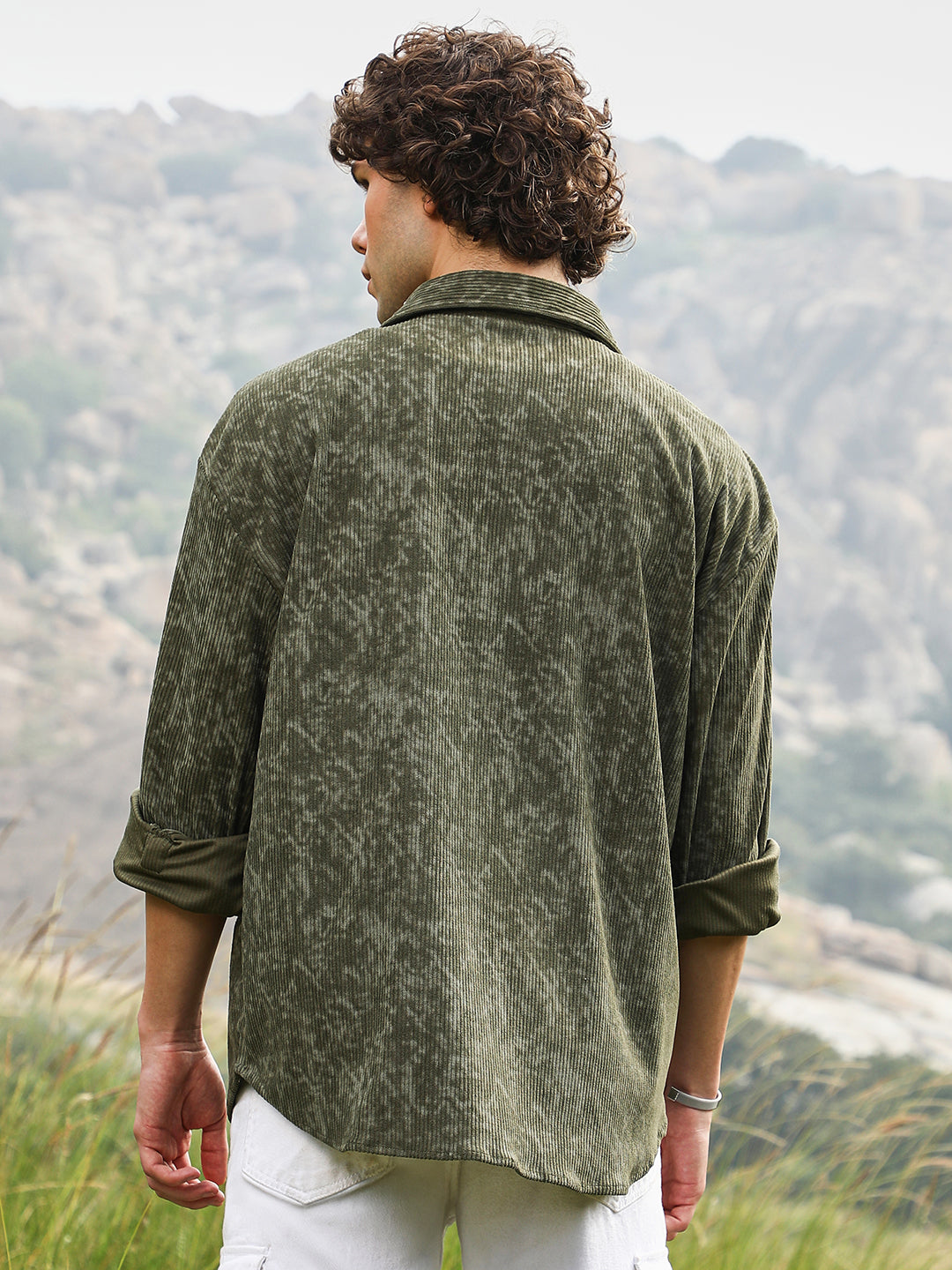 Faded Corduroy Oversized Shirt