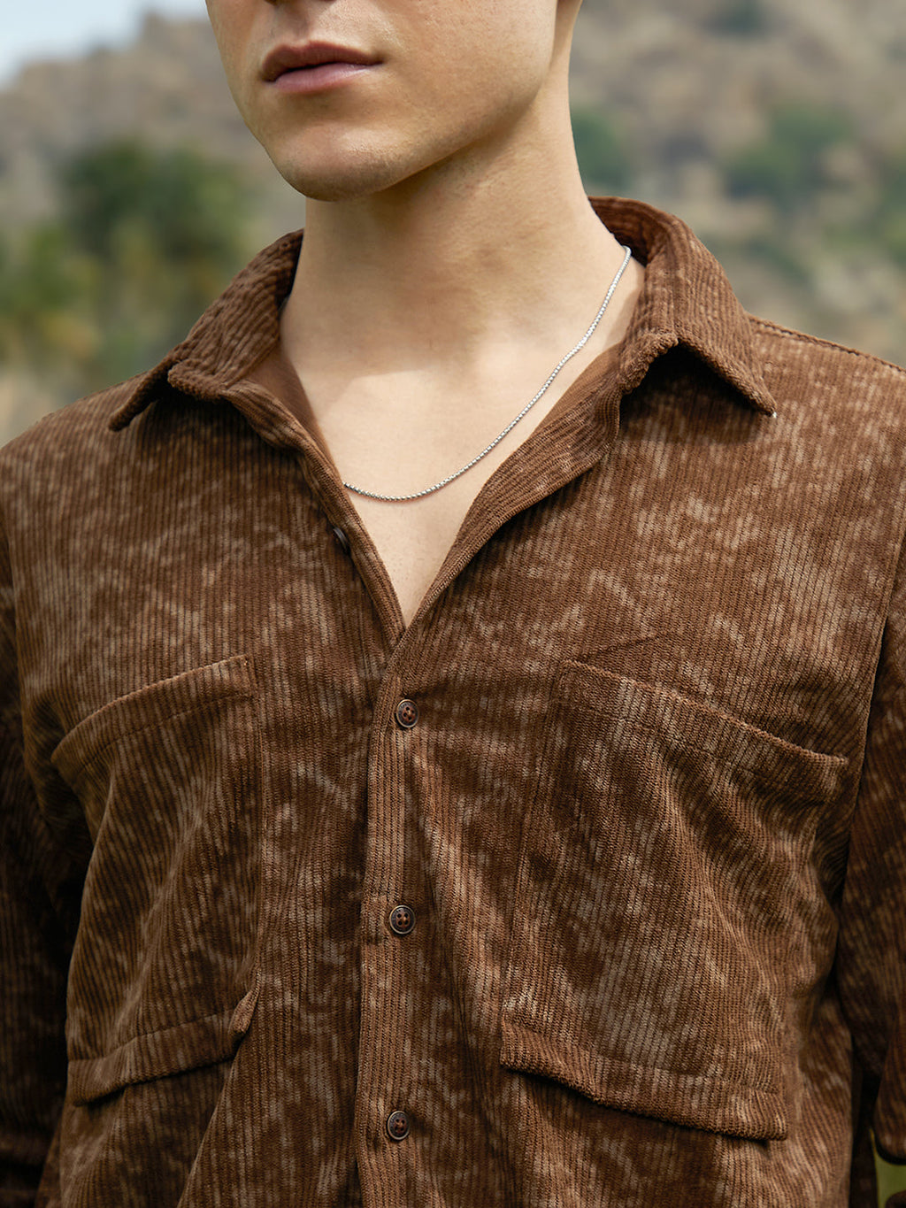 Faded Corduroy Oversized Shirt