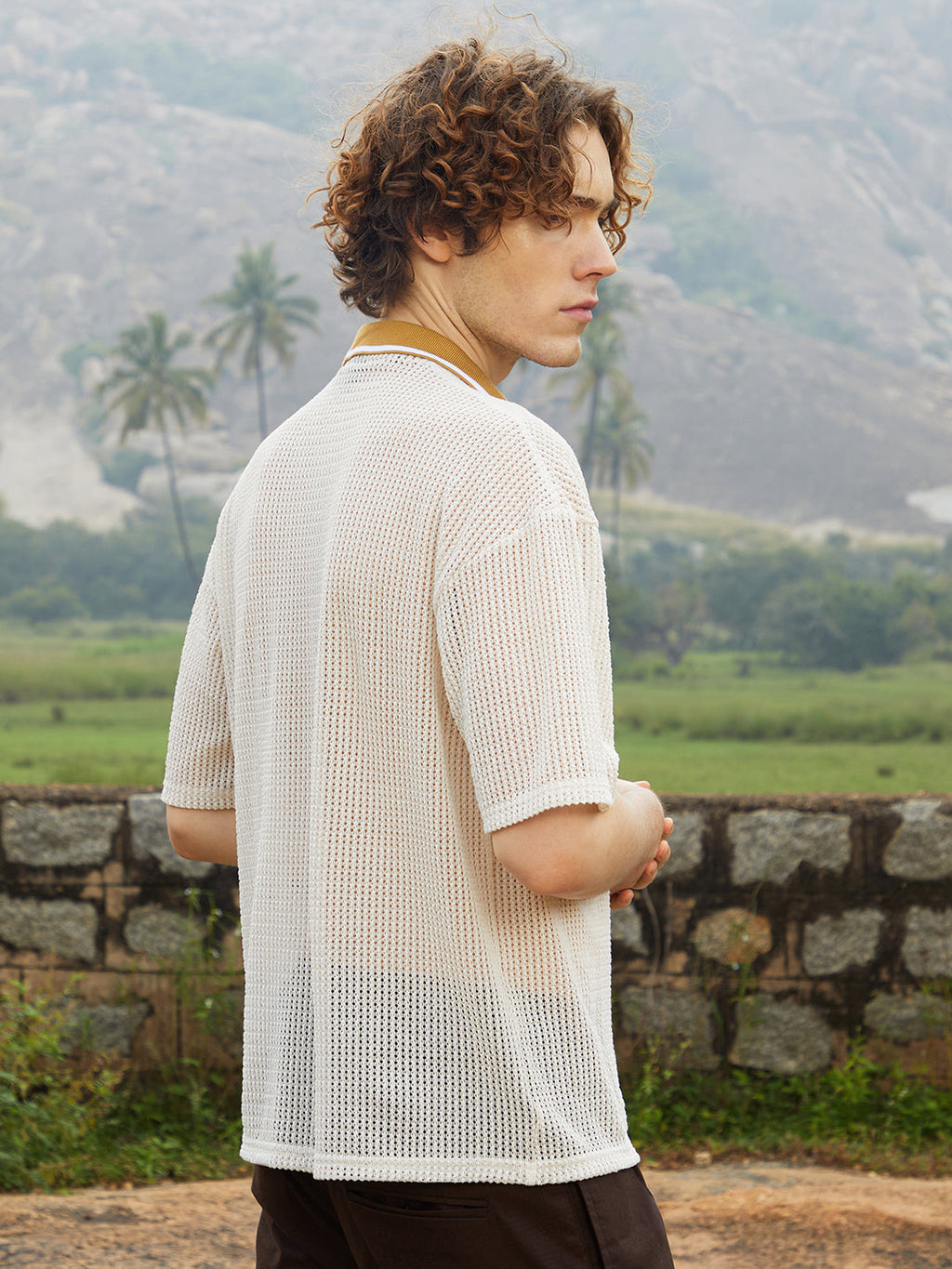 Retro-Knit Oversized Shirt