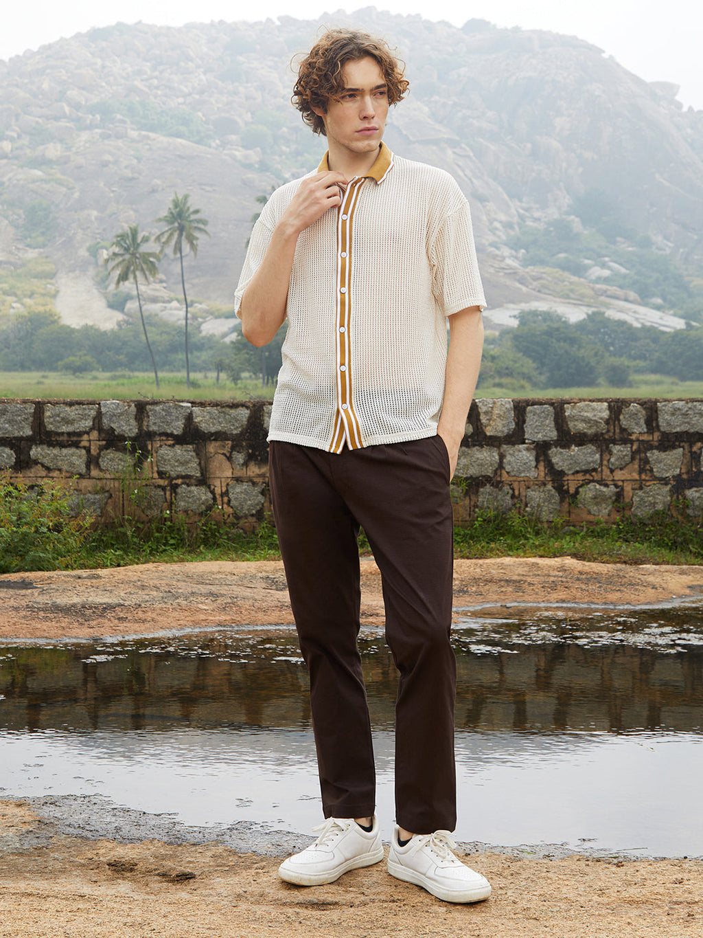 Retro-Knit Oversized Shirt