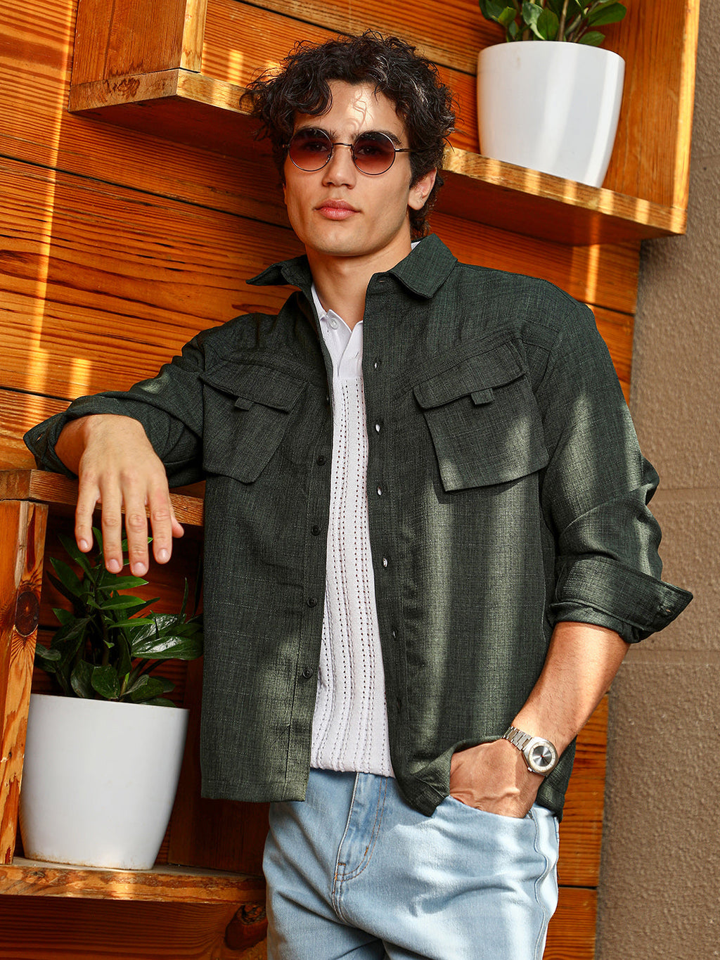 Modular-Utility Oversized Shirt