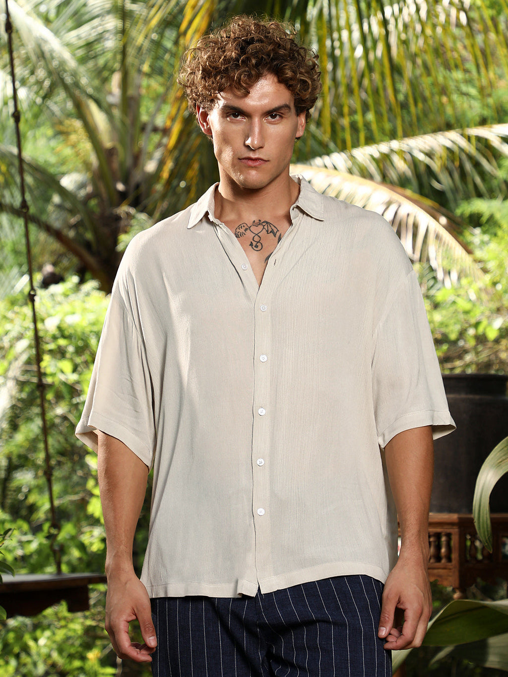 Crinkled Oversized Shirt