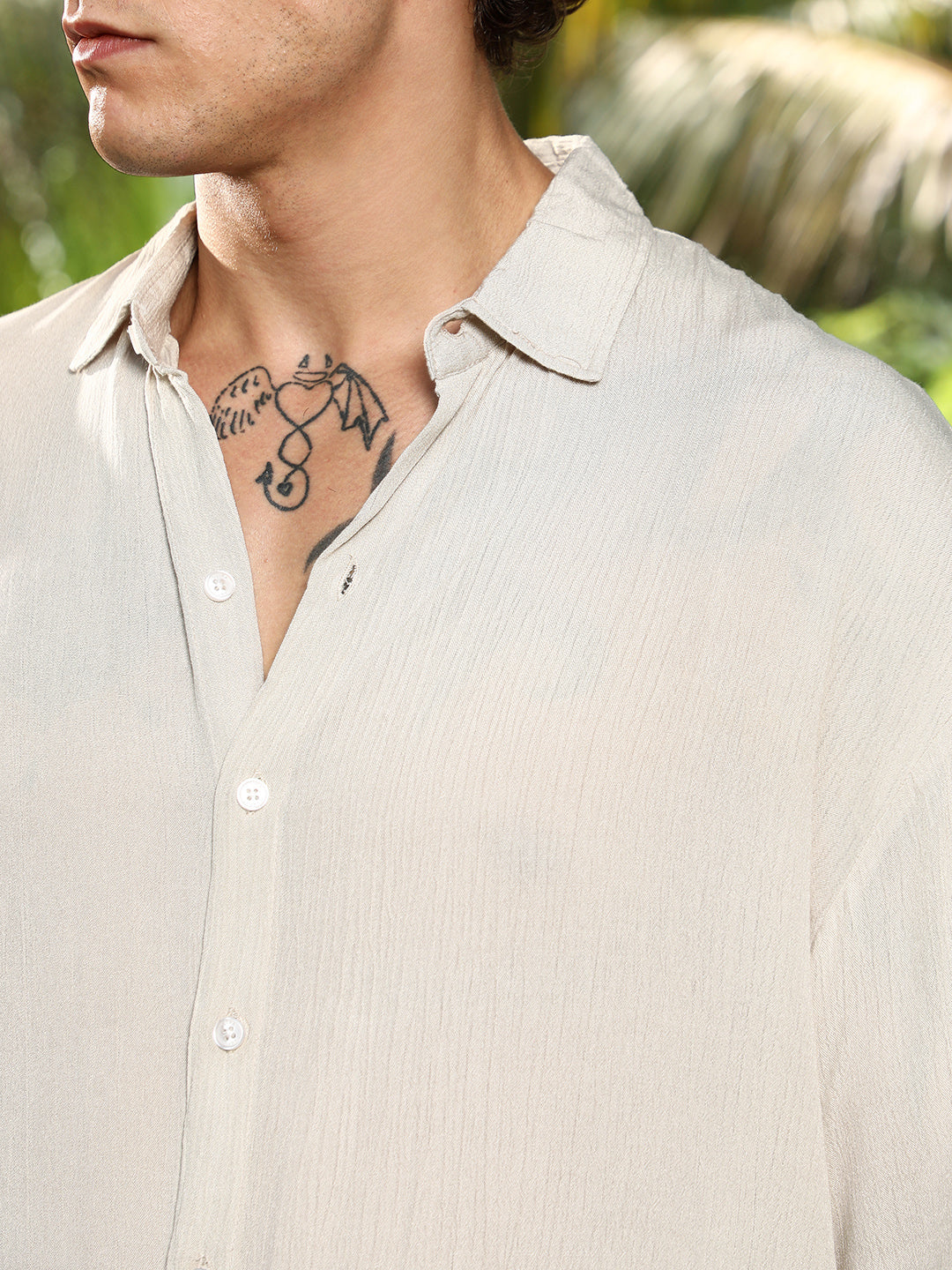 Crinkled Oversized Shirt