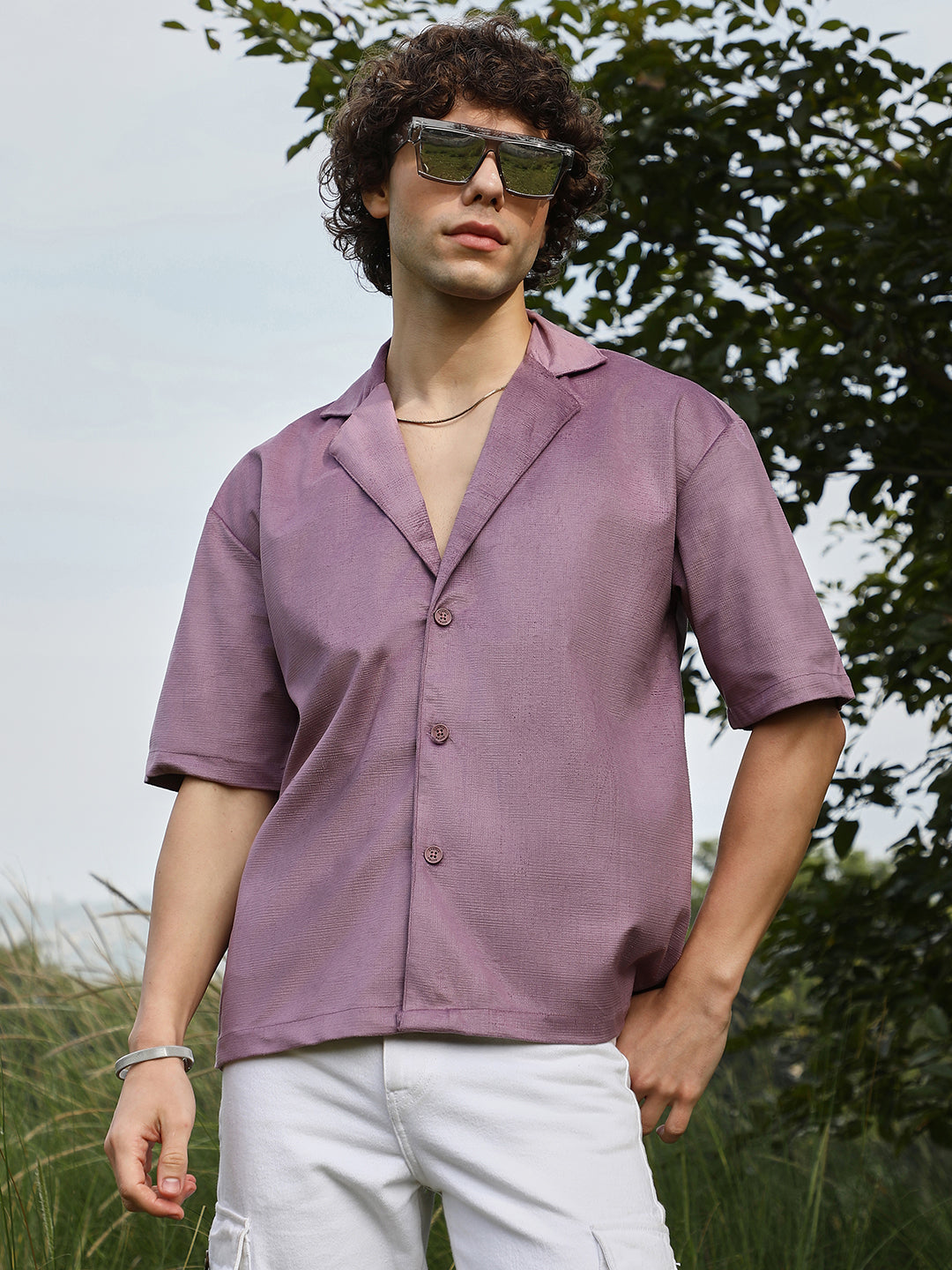 Solid Resort Oversized Shirt