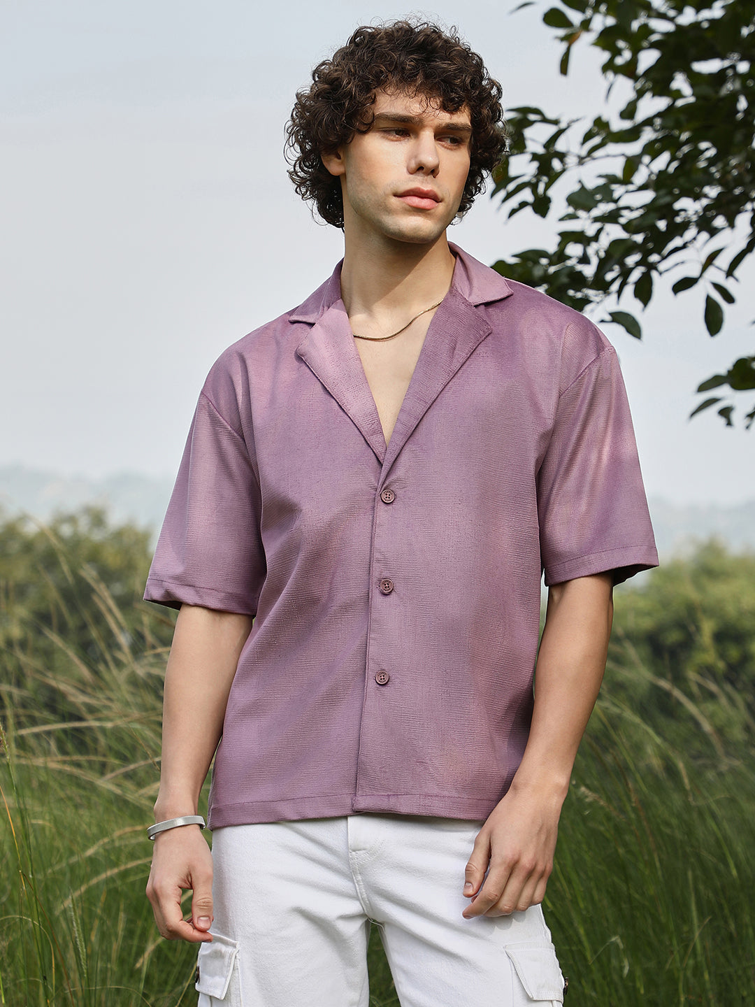 Solid Resort Oversized Shirt