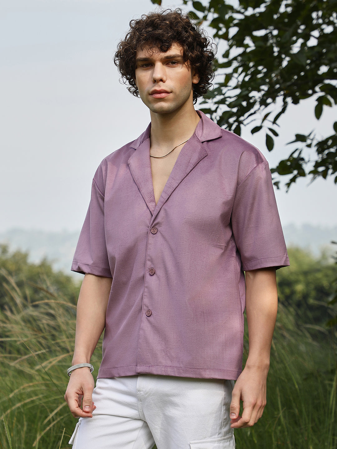 Solid Resort Oversized Shirt