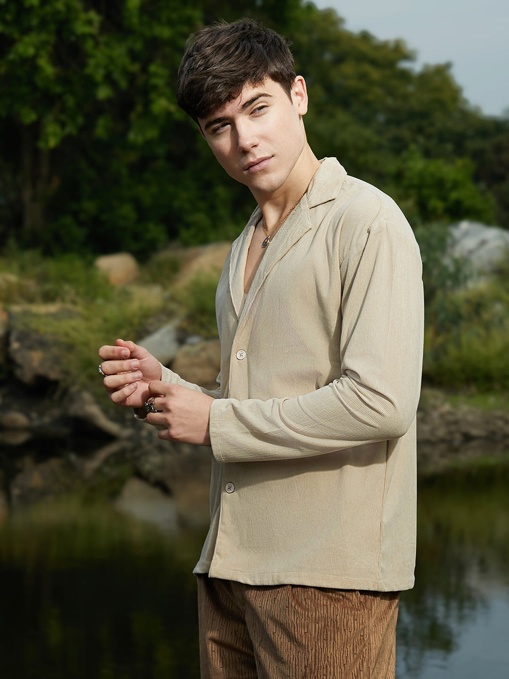 Ribbed Oversized Shirt