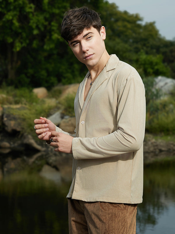 Ribbed Oversized Shirt