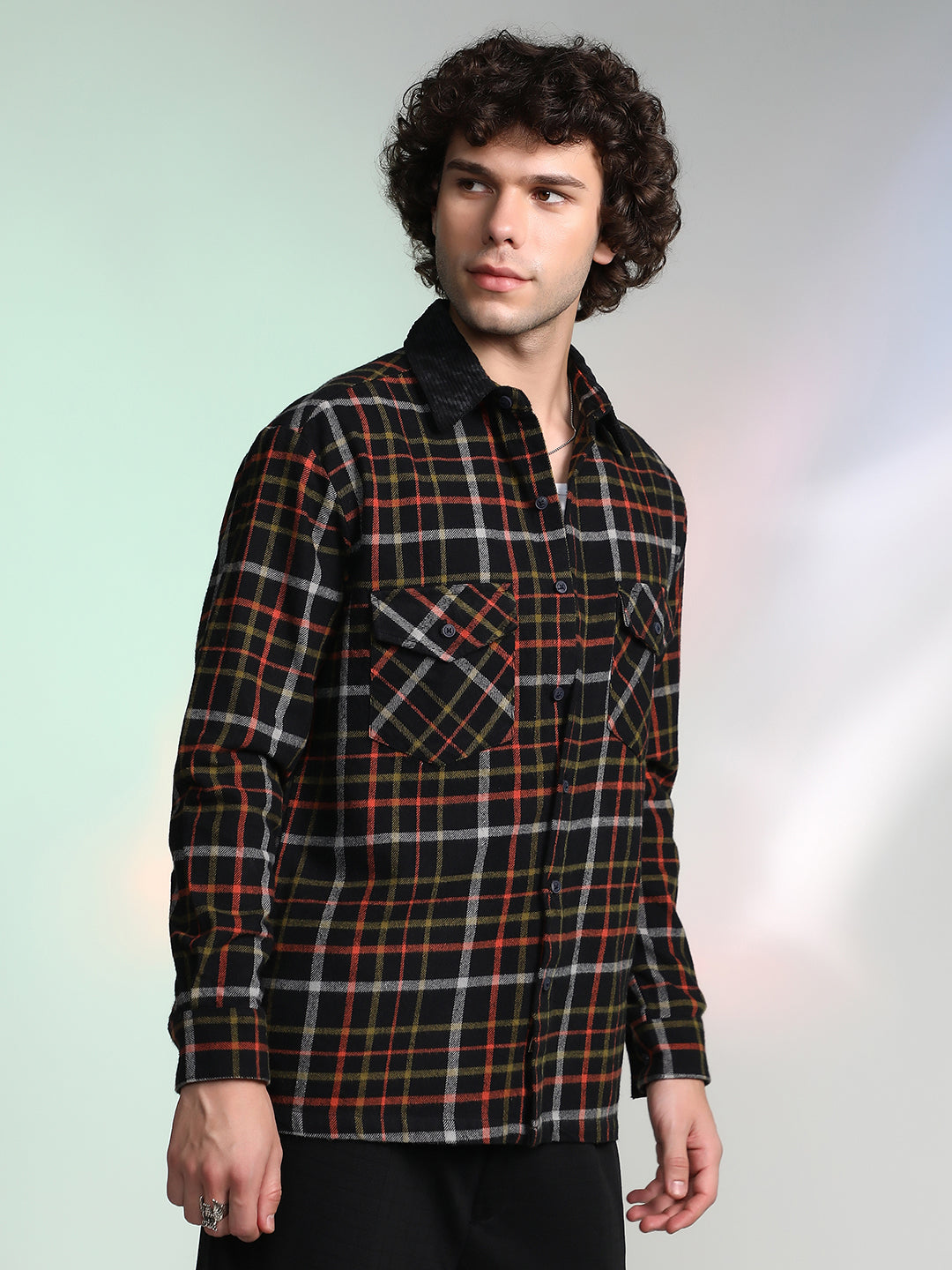 Plaid Utility Oversized Shirt