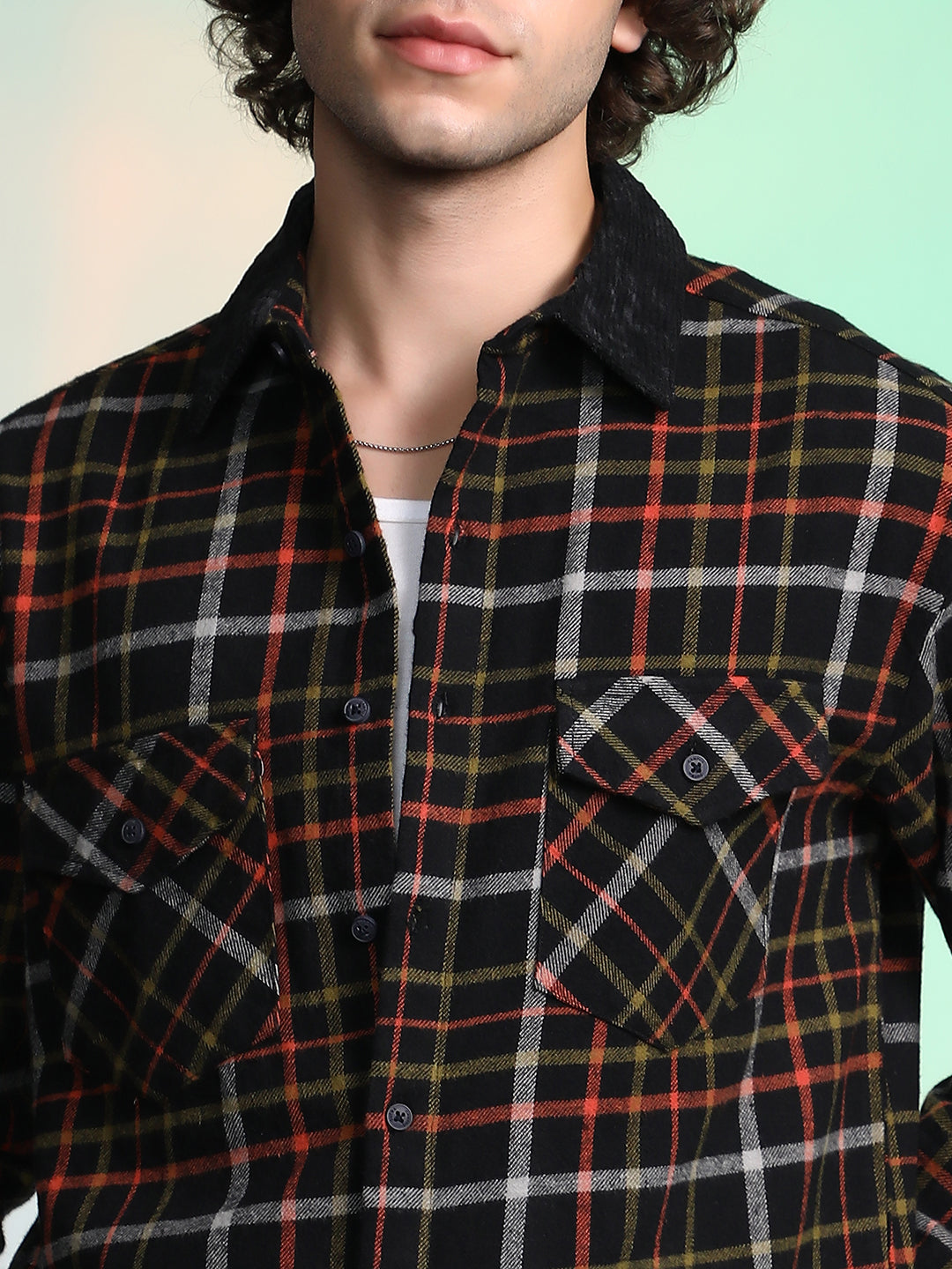 Plaid Utility Oversized Shirt