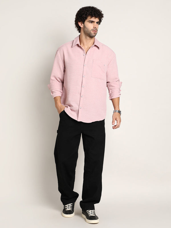 Modular Solid Oversized Shirt