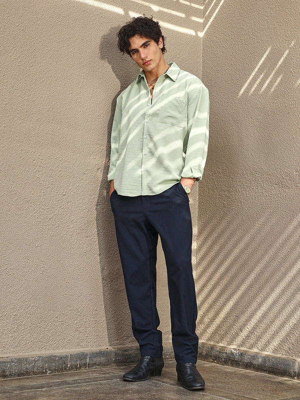 Modular Solid Oversized Shirt