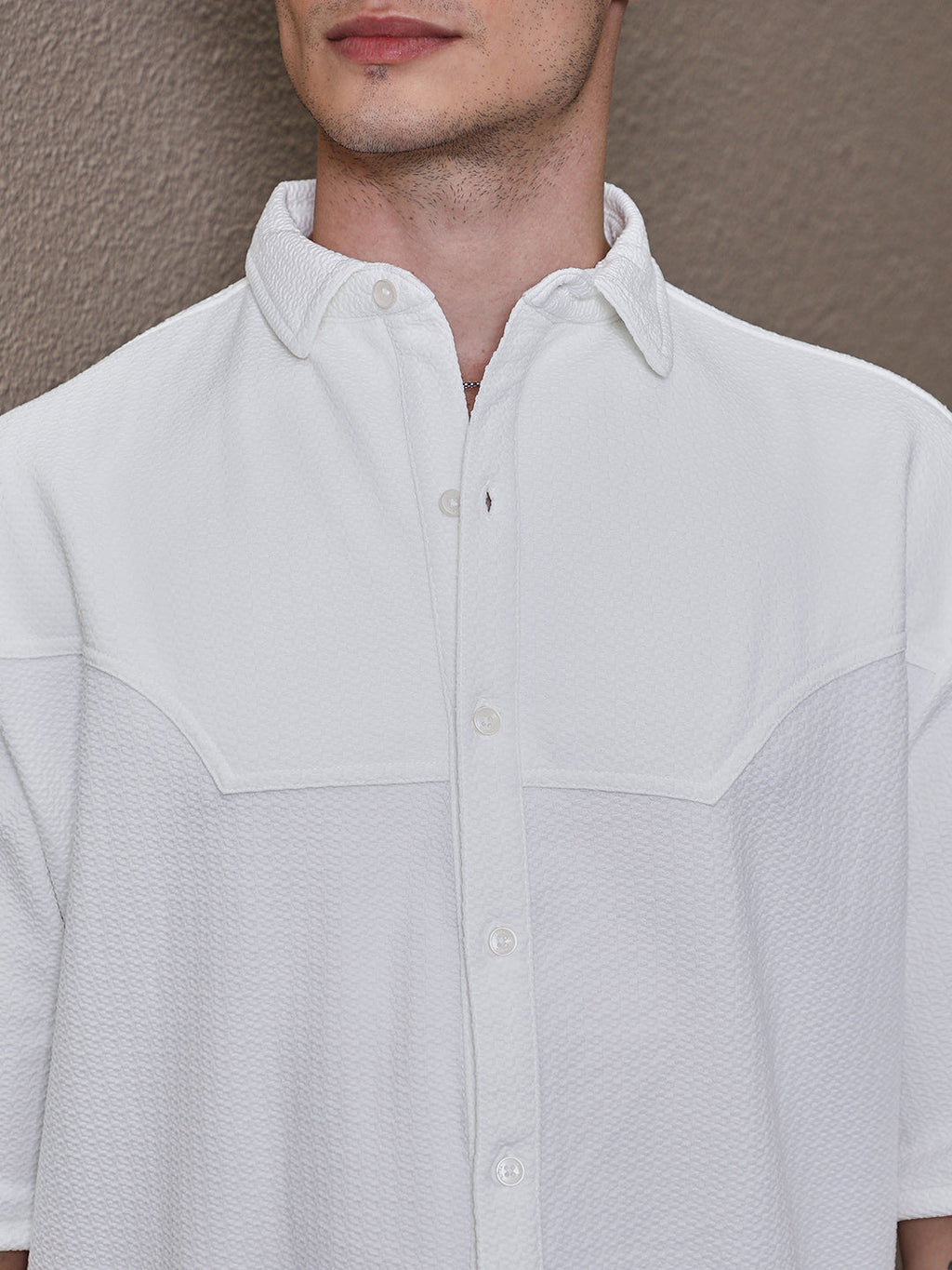 Solid Cowboy Oversized Shirt