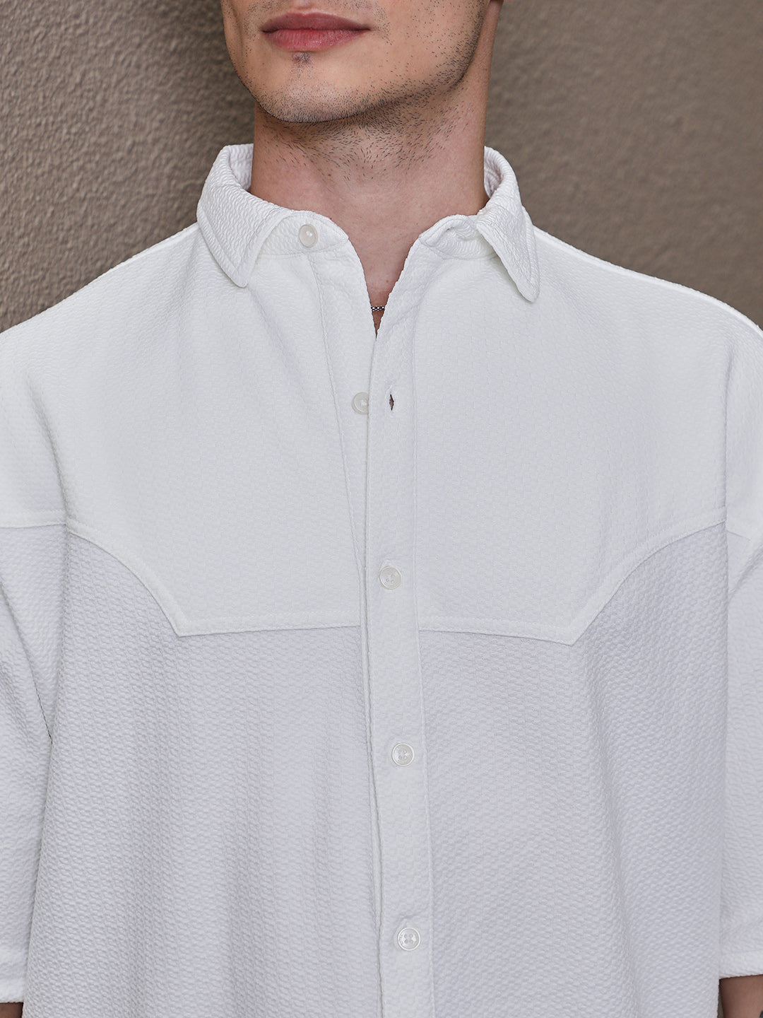 Solid Cowboy Oversized Shirt