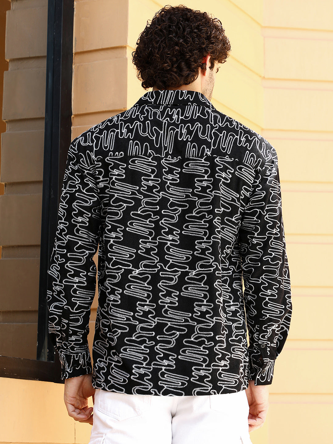 Groovy-Stitch Corduroy Oversized Shirt