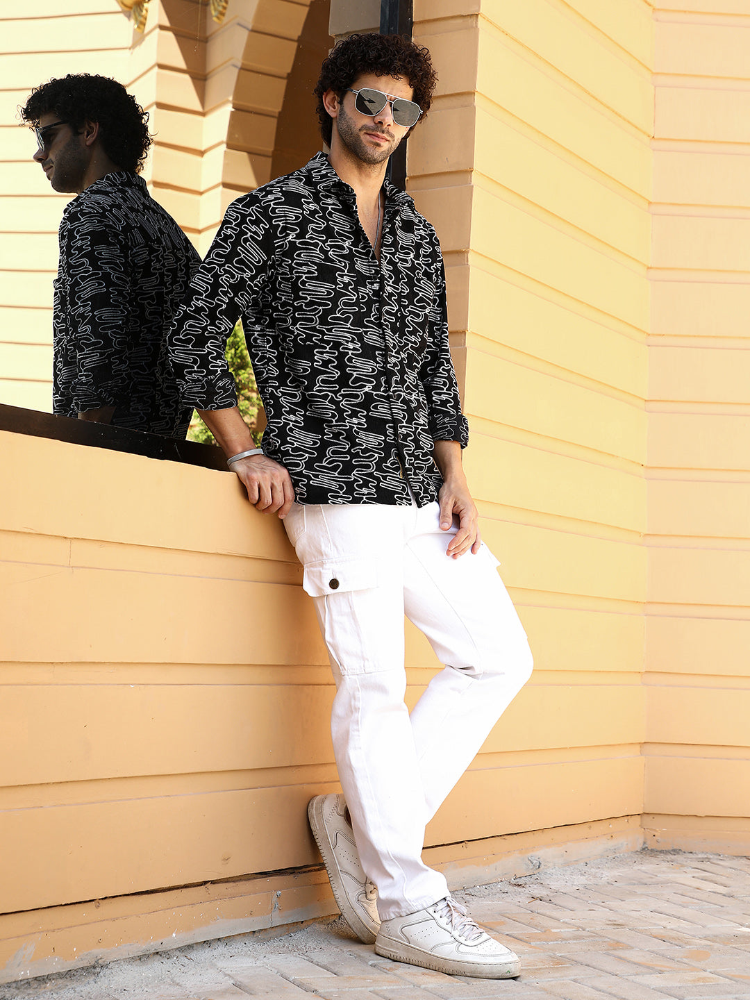 Groovy-Stitch Corduroy Oversized Shirt