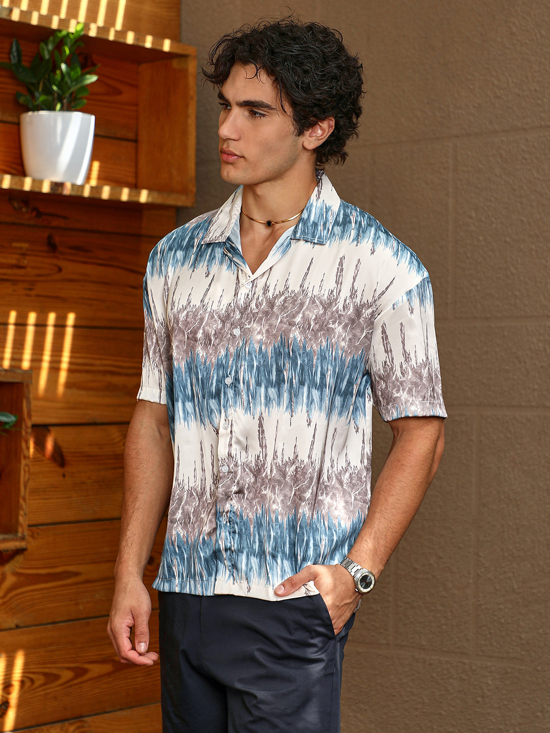 Indie Satin Oversized Shirt