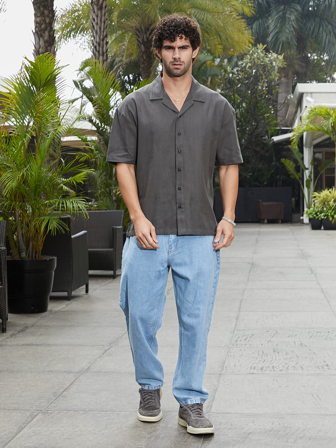 Solid Resort Oversized Shirt