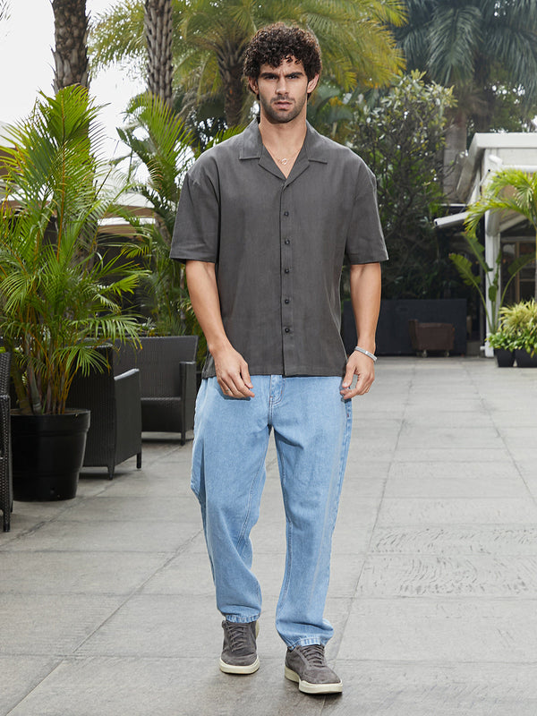 Solid Resort Oversized Shirt