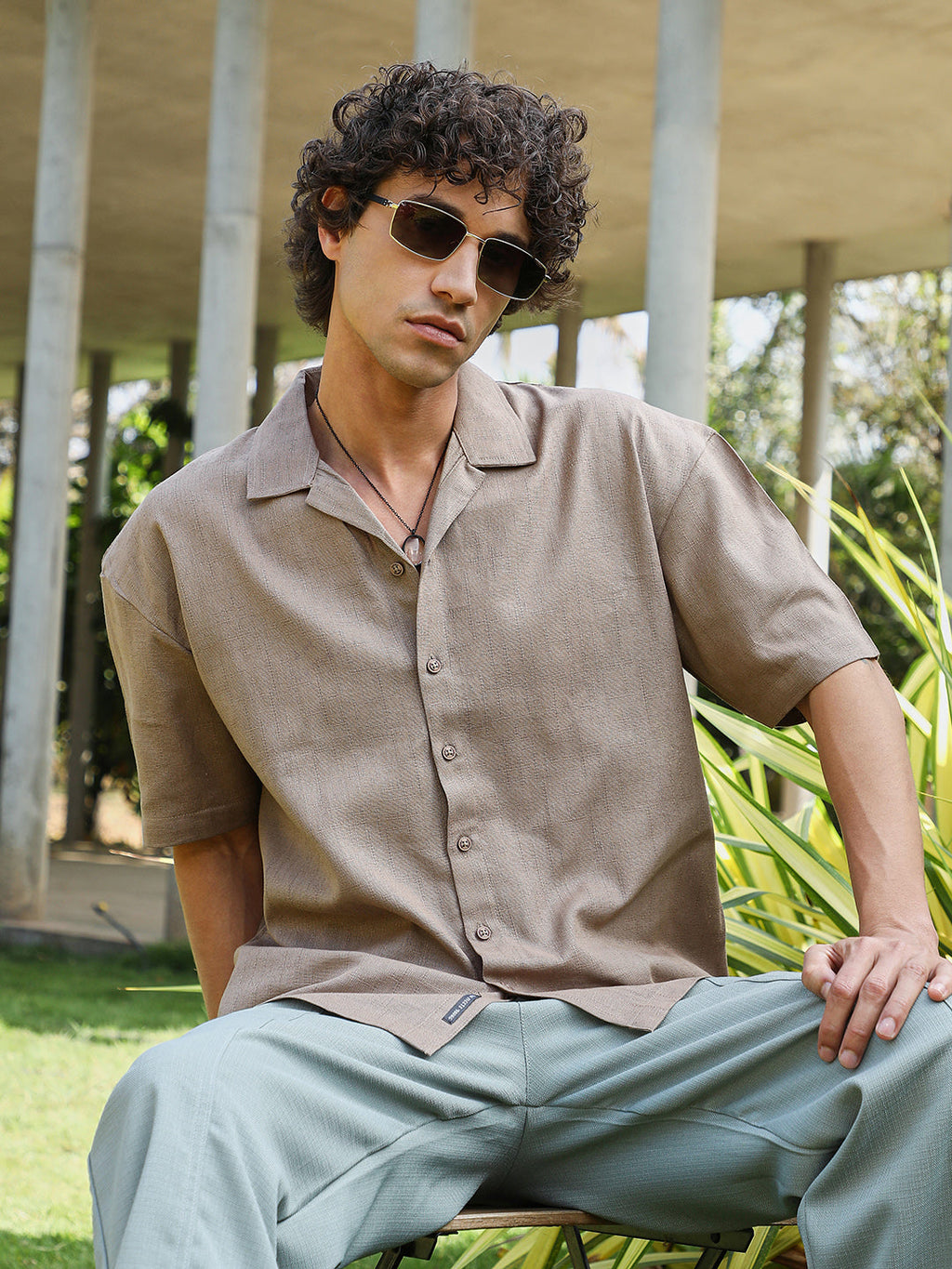 Solid Resort Oversized Shirt