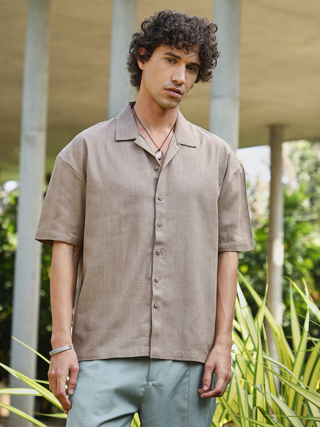 Solid Resort Oversized Shirt