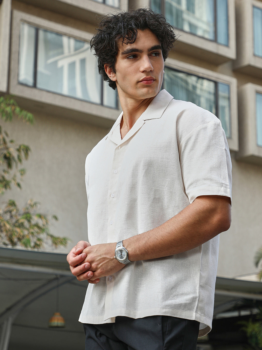 Solid Resort Overised Shirt