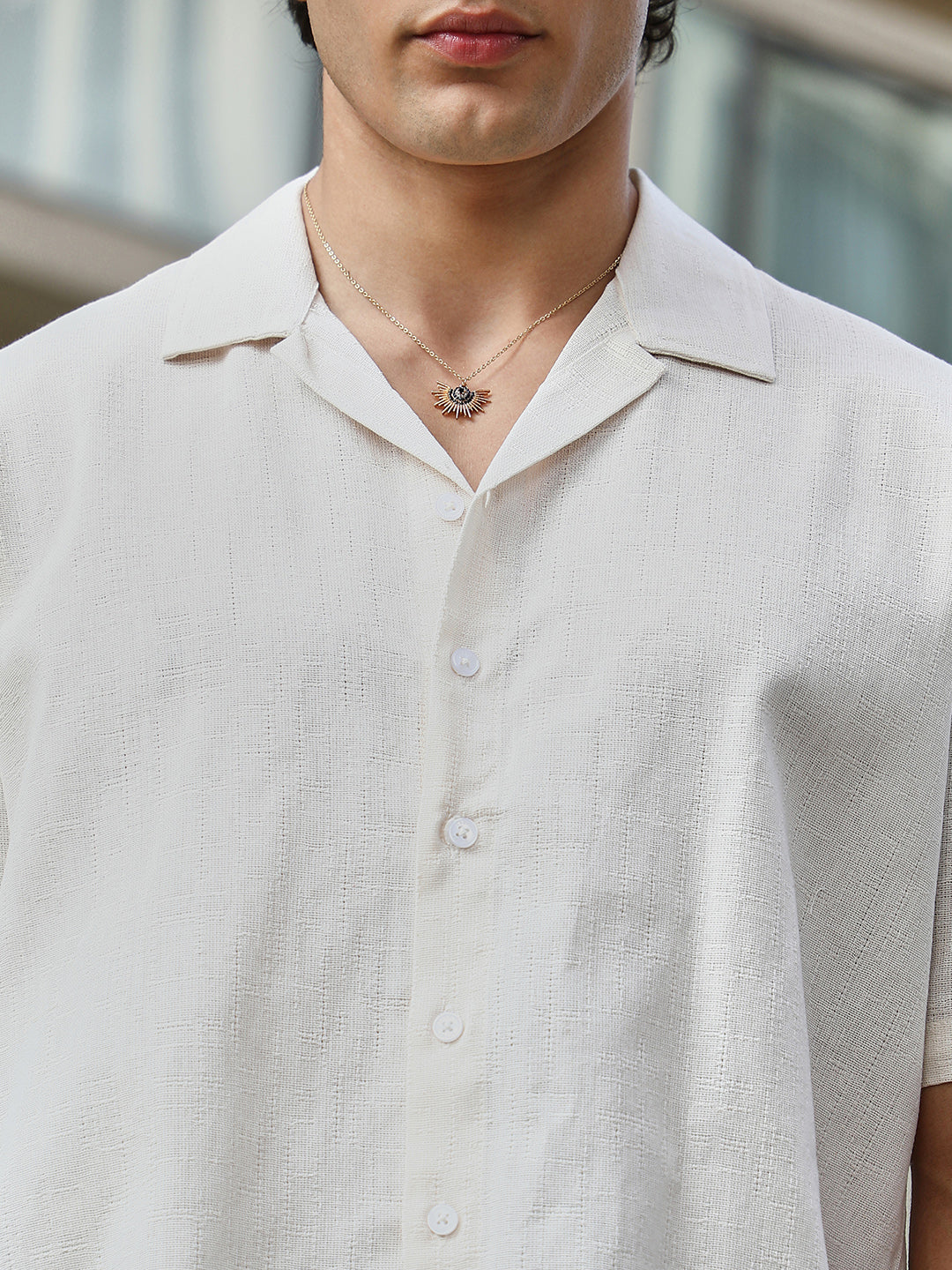 Solid Resort Overised Shirt