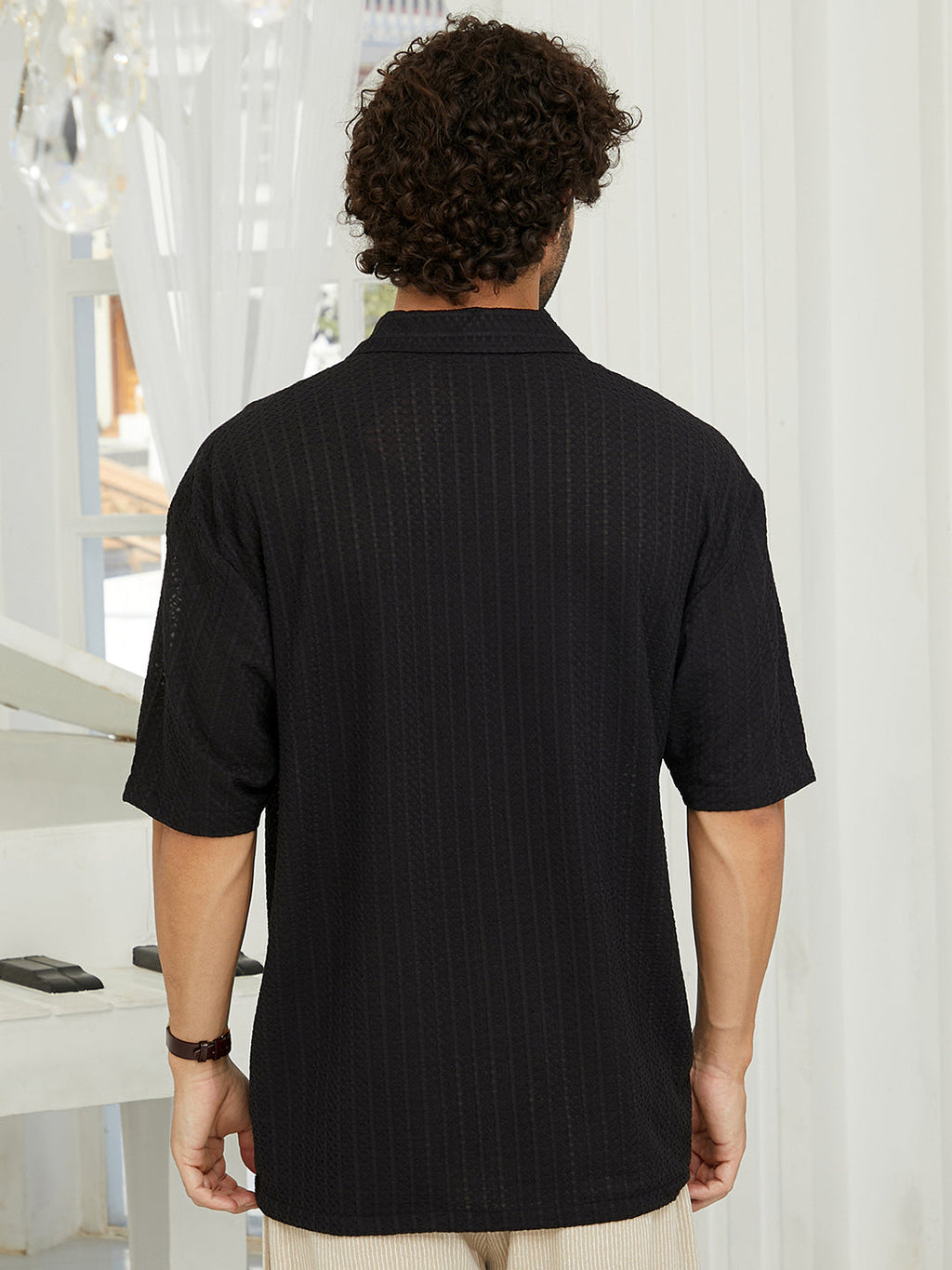 Zigzag-Helix Resort Oversized Shirt