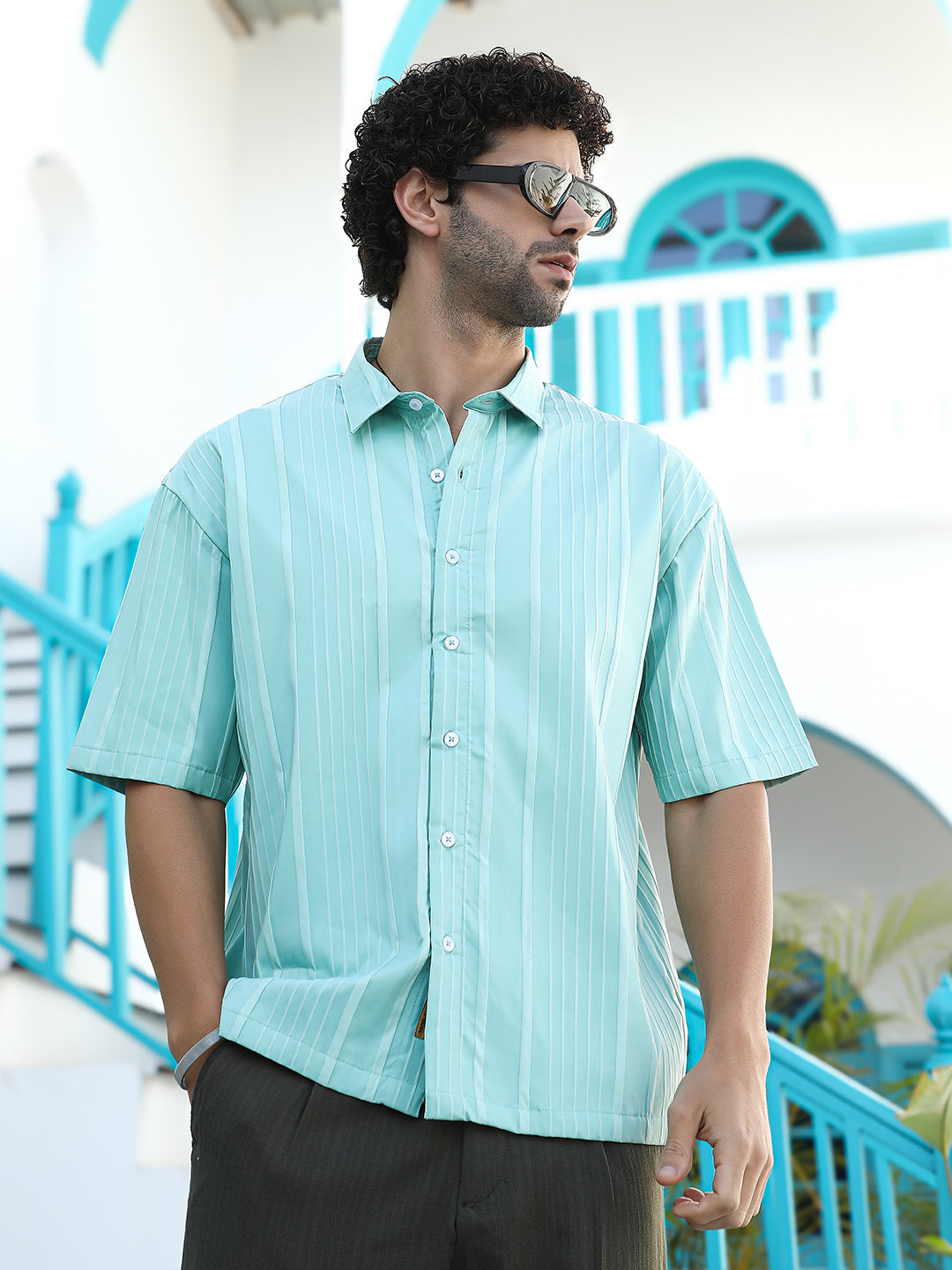 Unbalanced-Ridge Oversized Shirt