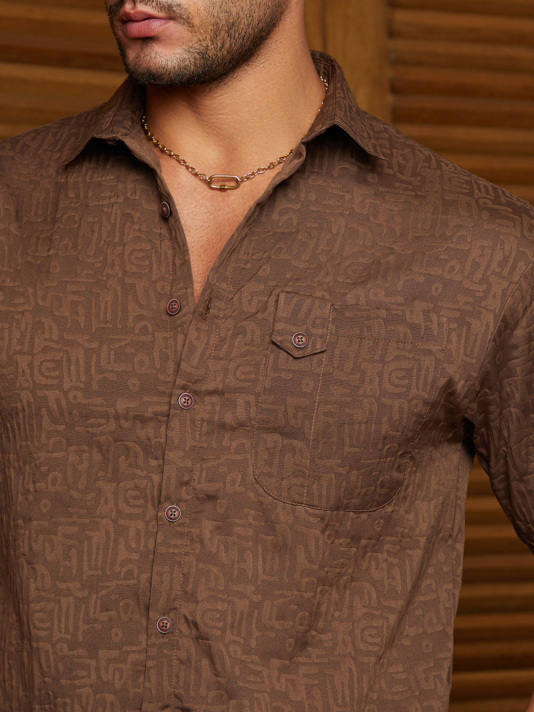 Aztec-Tactile Oversized Shirt