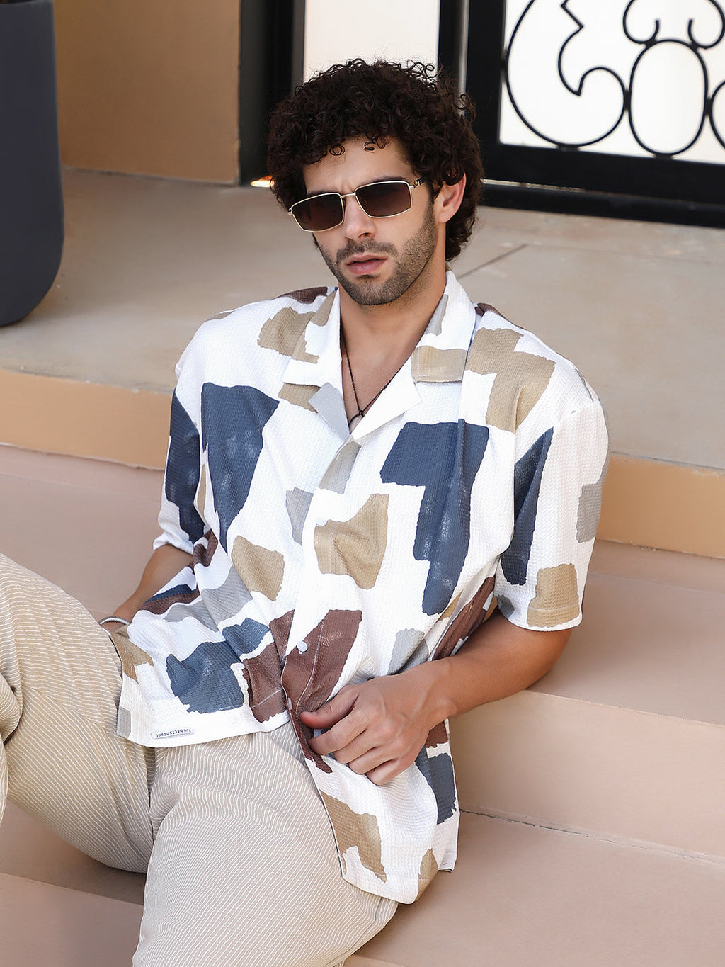 Bristle-Chaos Oversized Shirt