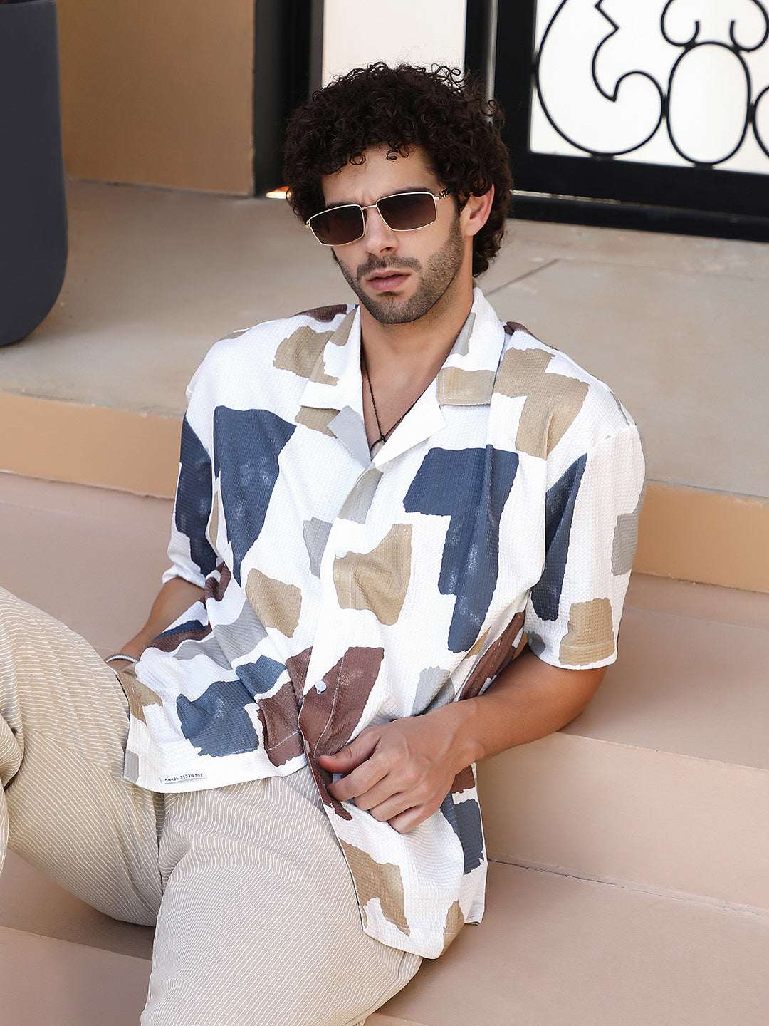 Bristle-Chaos Oversized Shirt