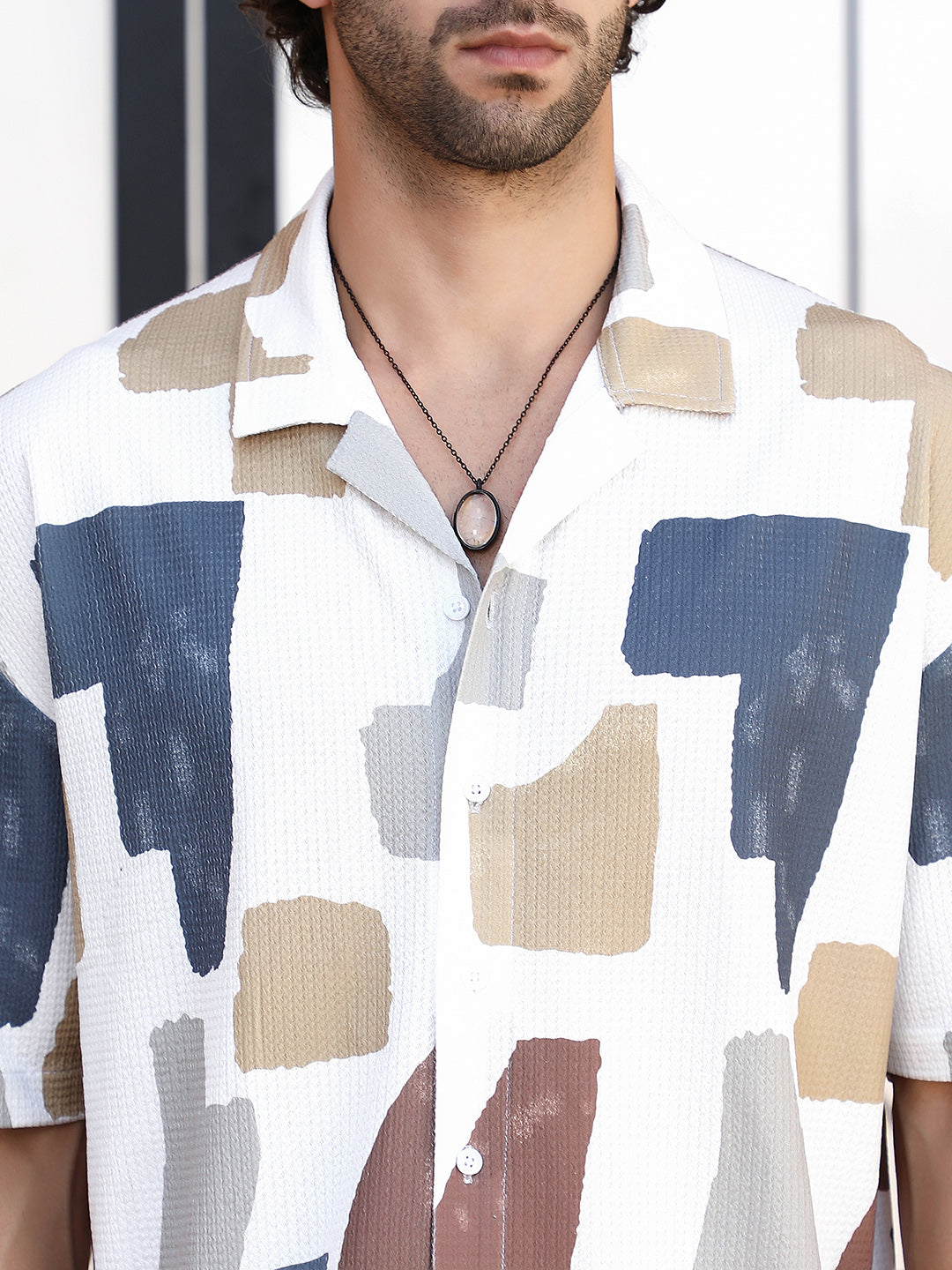 Bristle-Chaos Oversized Shirt