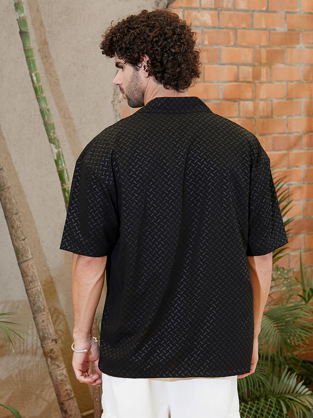 Marquise-Imprint Oversized Shirt