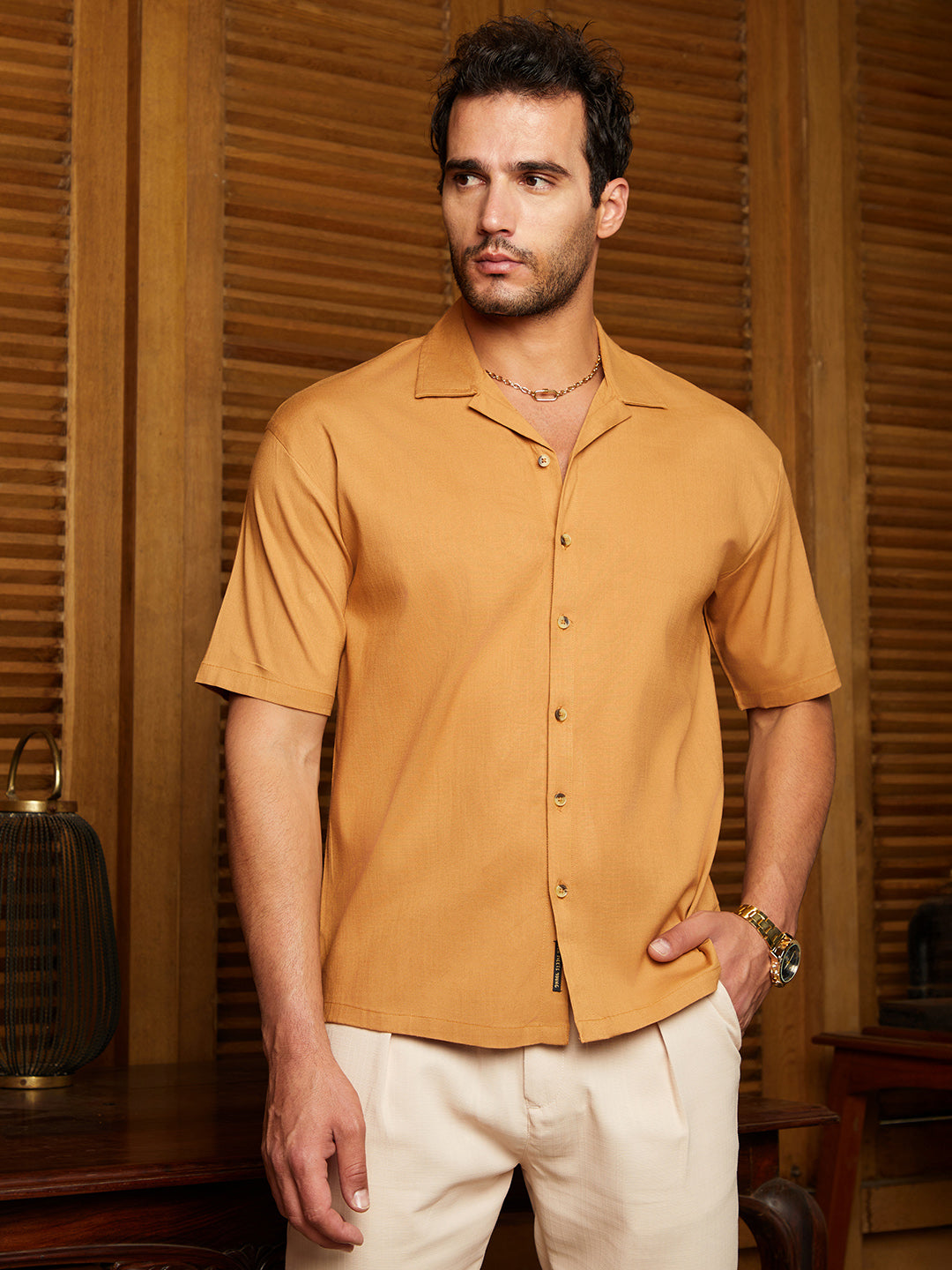 Solid Resort Oversized Shirt